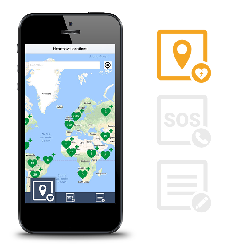 La localización de desfibriladores puede salvar vidas